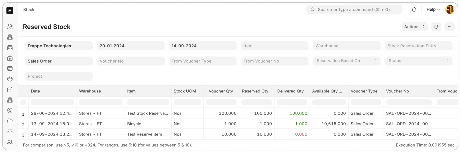Rezervácia zásob pre splnenie objednávok